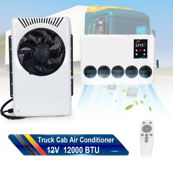 12V Truck Cab Air Conditioner Split AC for Semi Trucks Bus RV Caravan 12000 BTU