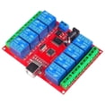 thumbnail image 1 of 12V USB 8 Channel Controlled Relays Module Board Programmable Computer Control USB Relays for Automation Robotics, 1 of 8