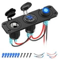 12V USB Panel Cigarette Lighter Socket with Rocker Switch Multiport