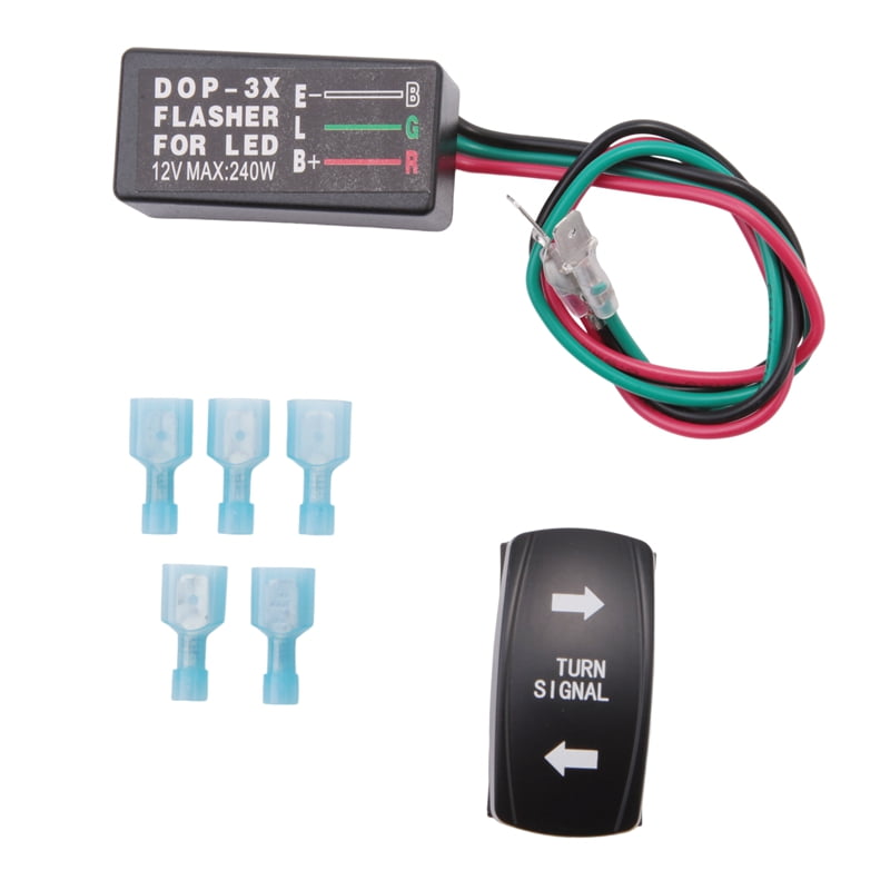 12V Universal 3-Wire Flash Controller W/Turn Signal Switch LED