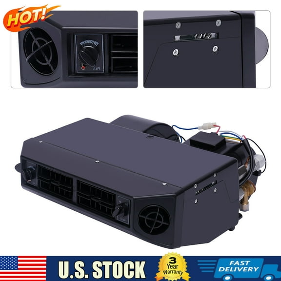 12V Universal Car Under Dash A/C Evaporator Kit Heat & Cool 3 Speed Air Flow US