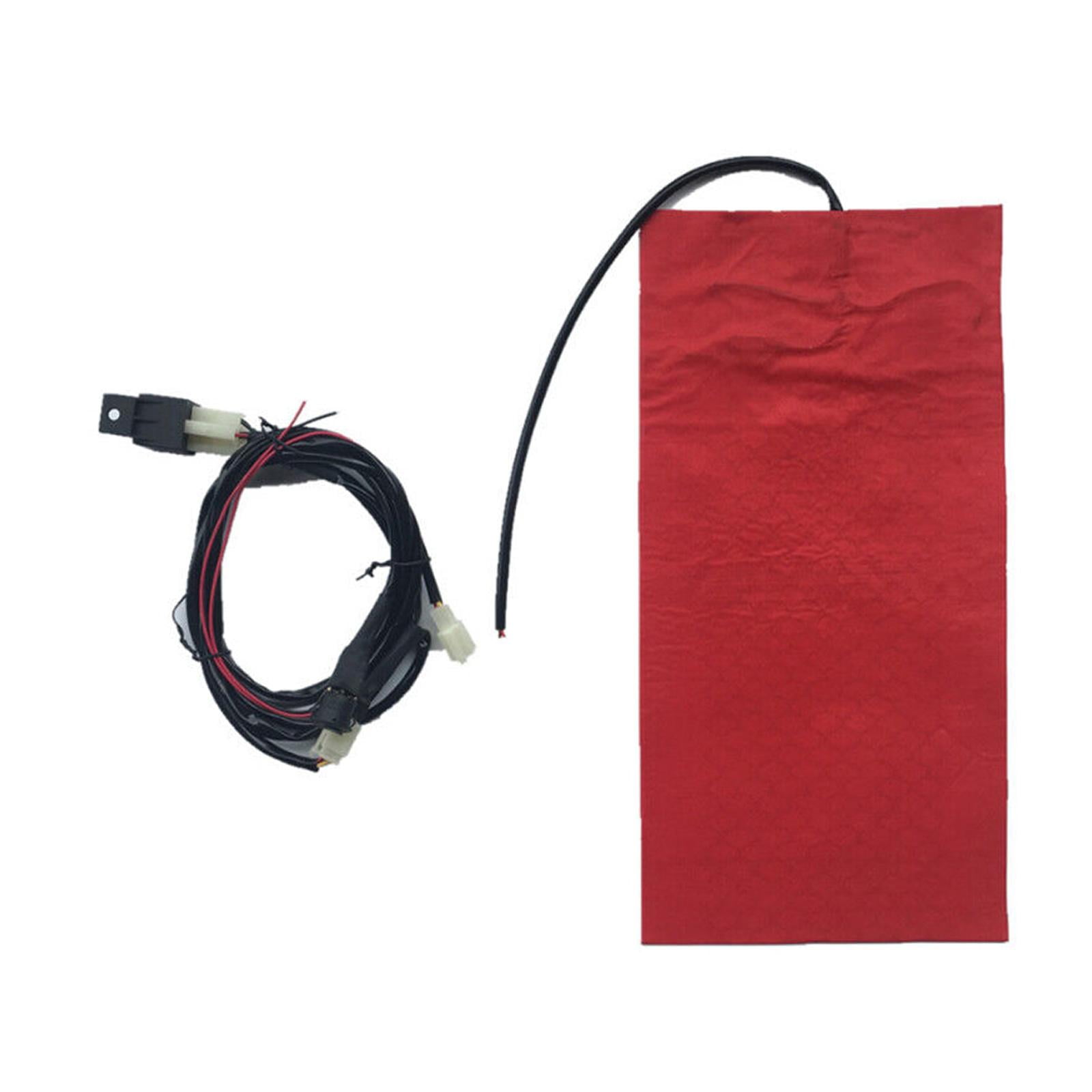 12V Universal Carbon Fiber Seat Heater Cover Heating Pad Motorcycle UTV