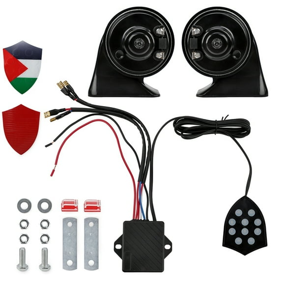 12V Universal Electronic Horn 10 Sound Musical Controller Regulator Snail Trumpets Electric Auto Accessories