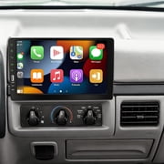 12V Universal Single DIN 9" Touchscreen Car Head Unit Wireless CarPlay Multimedia Player Rear View Camera Kit For Ford For F-150 F-250 F-350 1992-1998