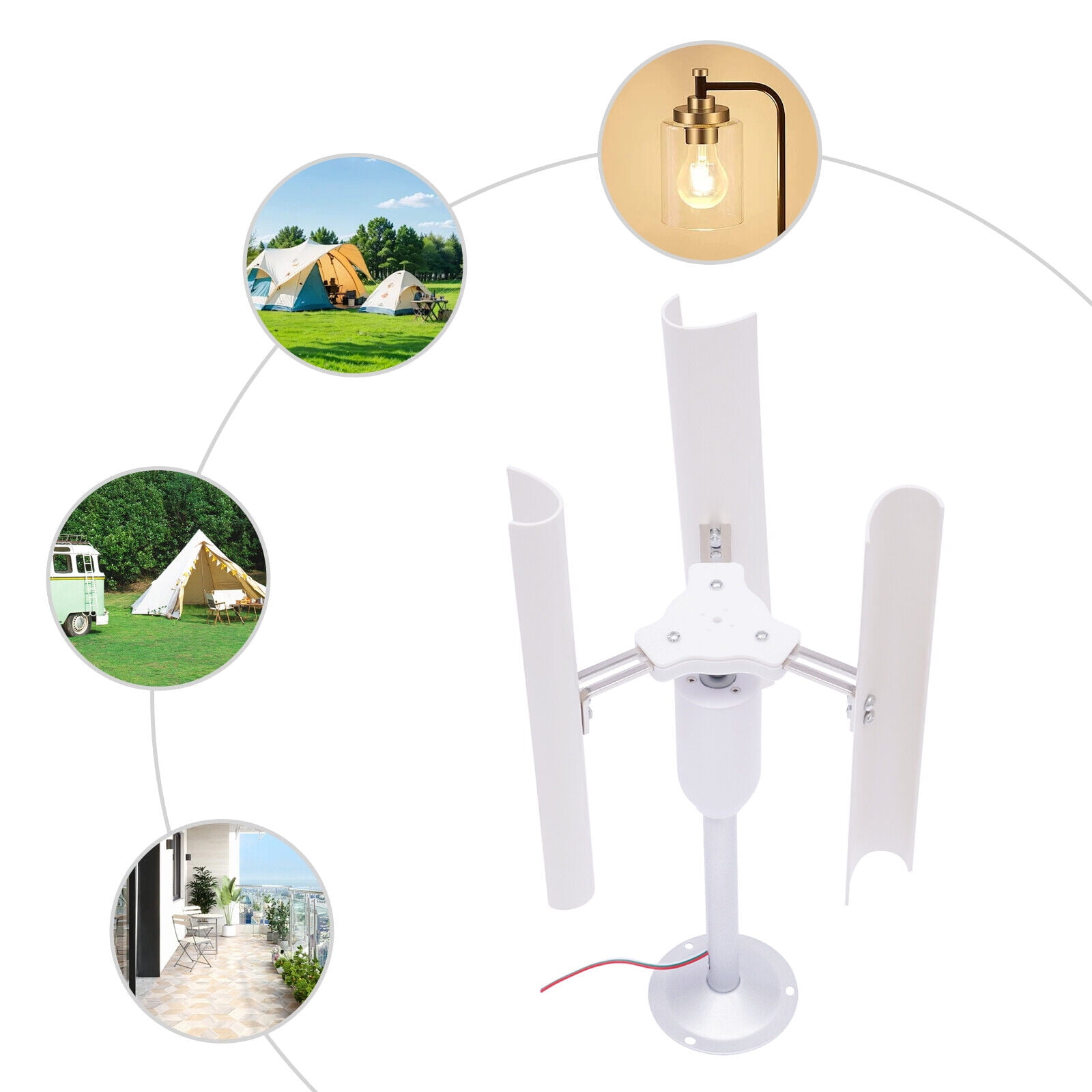 12V Vertical Wind Turbine Generator 3 Blades Charger Windmill Power Teach Mode for scientific experiments, teaching uses