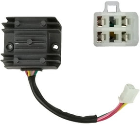 12V Voltage Regulator Rectifier with 4 Wire 1 Female Plug for GY6, 50cc - 250cc Motorcycle, Dirt Bikes, Scooters, ATVs, Go Kart