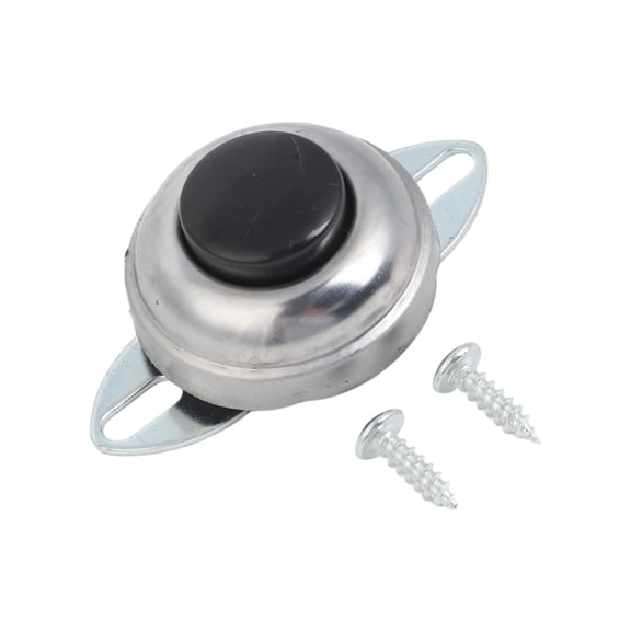 12V Waterproof Push Button Switch for Car Boat Truck Engine Start Starter Momentary Floor Mount 2 Hole Installation ABS Plastic Metal Silver Black
