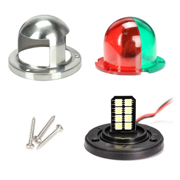 12V Waterproof Steel Marine Boat Yacht Pontoon LED Bow Navigation Singal Lights