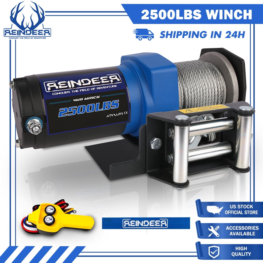 2500LBS Steel Cable Winch