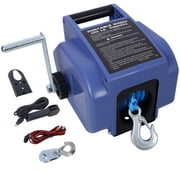 12V Winch 3500lbs Reversible Electric for Boats to 5000lbs with Synthetic Rope