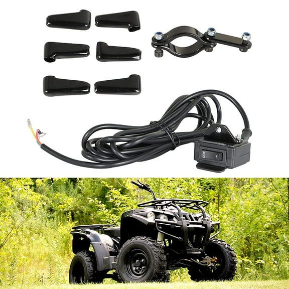 12V Winch Rocker Thumb Switch with Mounting Bracket Handlebar Control line Kit Replacement for ATV UTV