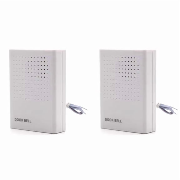 12V Wired Access Control Doorbell Access Control Matching No Battery Required 12V Ding- Music Electronic Doorbell,2 * 12V wired access control doorbells,White