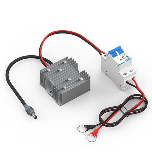 12V to 57V Power Converter Kit for Starlink Gen 3 DC Booster with Breaker Switch, 3A Output, O-Ring Terminals for RV Truck Boat Off-Grid Use