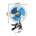 12V24V Metal Car Fan Truck Shaking Head Electric Fan Silent Strong Wind