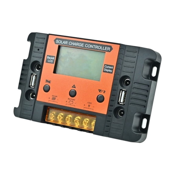 12V24V30A Solar Controller With Four DC Holes, Backlight Display Screen, Photovoltaic Power Generation Charging Controller ,Versatile Design