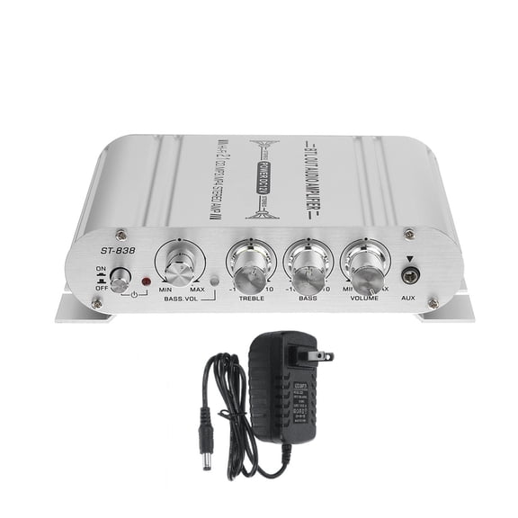 12V3A Power+Audio Cable ST-838 MINI Digital Hi-Fi Car Power Amplifier 2.1CH 40W 2x20W Digital Subwoofer Stereo BASS Audio Player