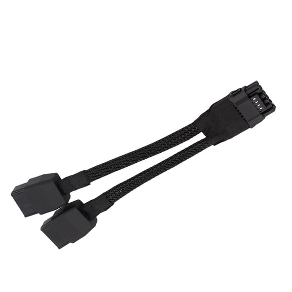 12VHPWR 2x 8Pin Female To 16Pin GPU Power Connector 600W High Current Capacity Gold Plated Contact Point