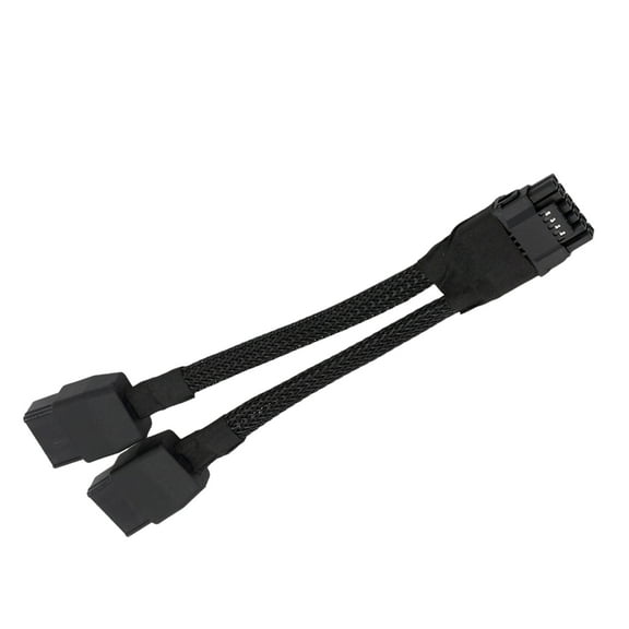 12VHPWR 2x 8Pin Female To 16Pin GPU Power Connector 600W High Current Capacity Gold Plated Contact Point