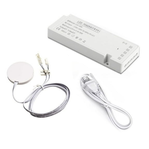12Vdc Led Cabinet Light Transformer With Touch Switch And Power Adapter For Home