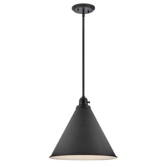 3694BK-Hinkley Lighting-Arti - 12W 1 LED Medium Pendant-14.5 Inches Tall and 15 Inches Wide-Black Finish