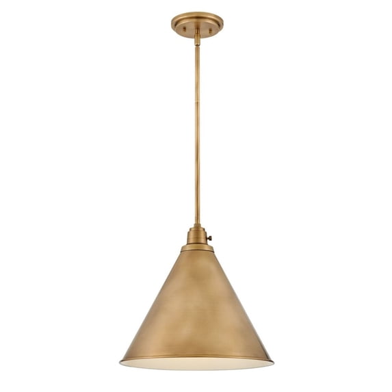 3694HB-Hinkley Lighting-Arti - 12W 1 LED Medium Pendant-14.5 Inches Tall and 15 Inches Wide-Heritage Brass Finish