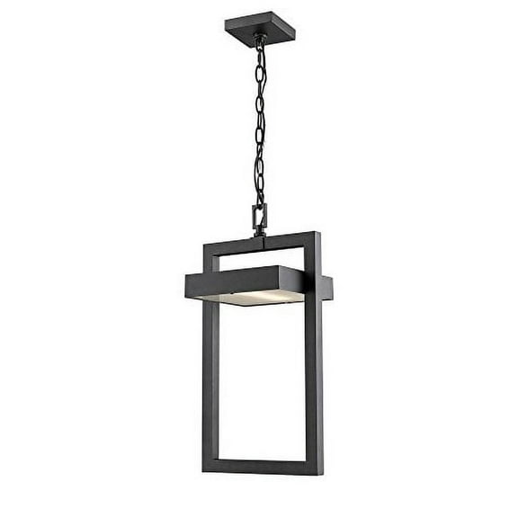 12W 1 Led Outdoor Chain Mount Lantern In Contemporary Style 10.5 Inches Wide By 18 Inches High-Black Finish Z-Lite 566Chb-Bk-Led