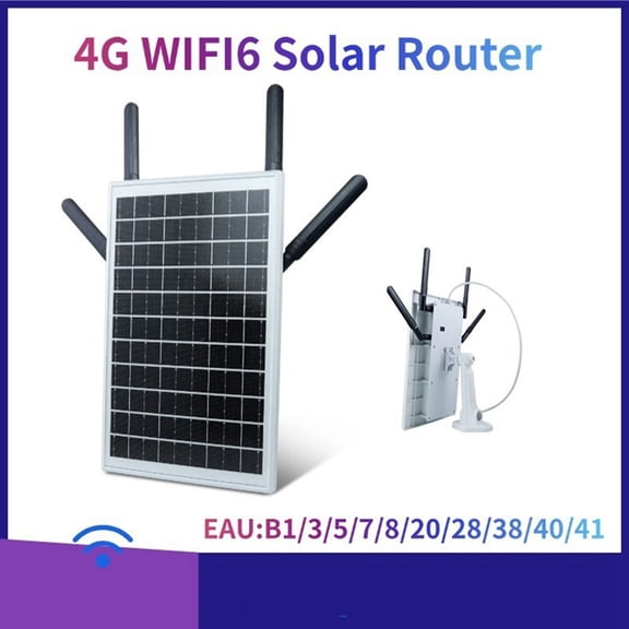 12W 18000mAh Solar Powered 4G LTE WiFi Router with SIM Card Slot Outdoor Wireless Router Waterproof 4G LTE Modem Router