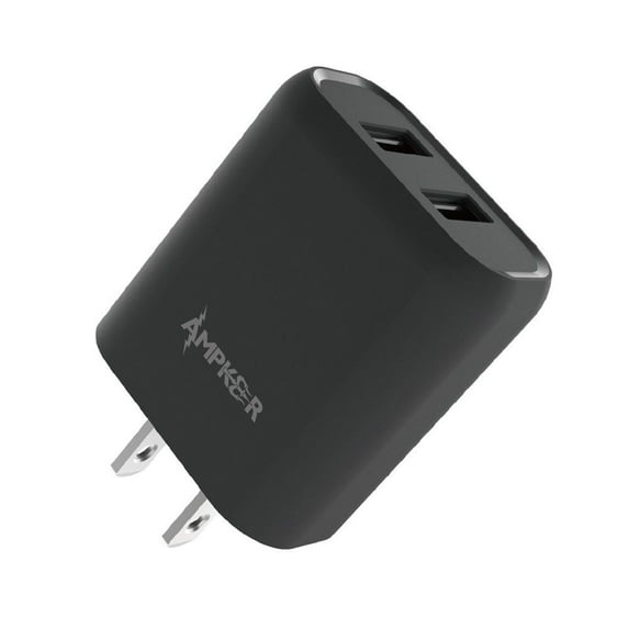 12W/2.4A Fast Charging Dual USB Port Home Travel Wall Charger for Motorola edge+ Plus (2022) - Black