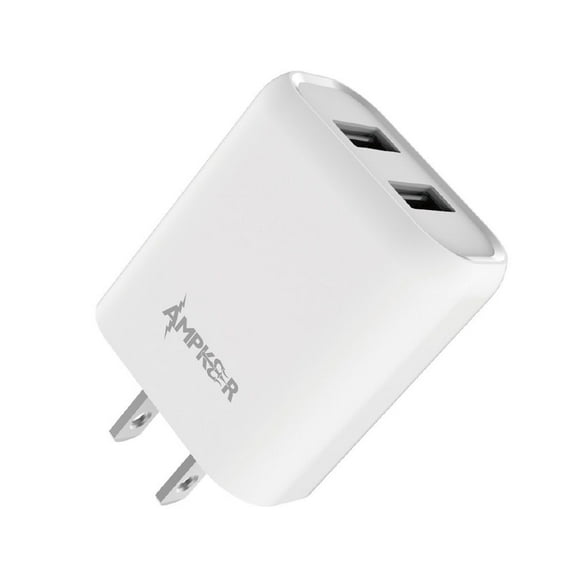 12W/2.4A Fast Charging Dual USB Port Home Travel Wall Charger for Samsung Galaxy Note 10, Note 10+ Plus - White