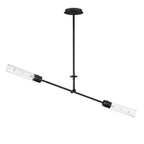 12W 2 Led Linear Pendant-7.75 Inches Tall And 42 Inches Wide-Black Finish Maxim Lighting 26372Clbk