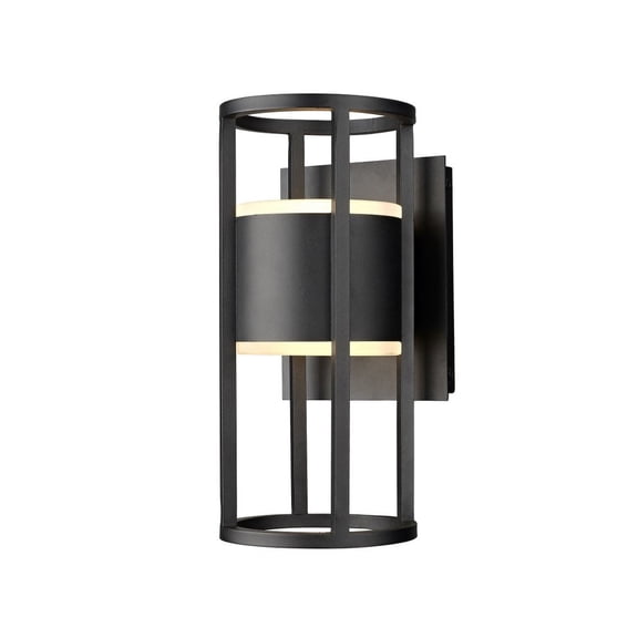 12W 2 Led Outdoor Wall Sconce In Modern Style-12 Inches Tall And 5.75 Inches Wide Z-Lite 517S-Bk-Led