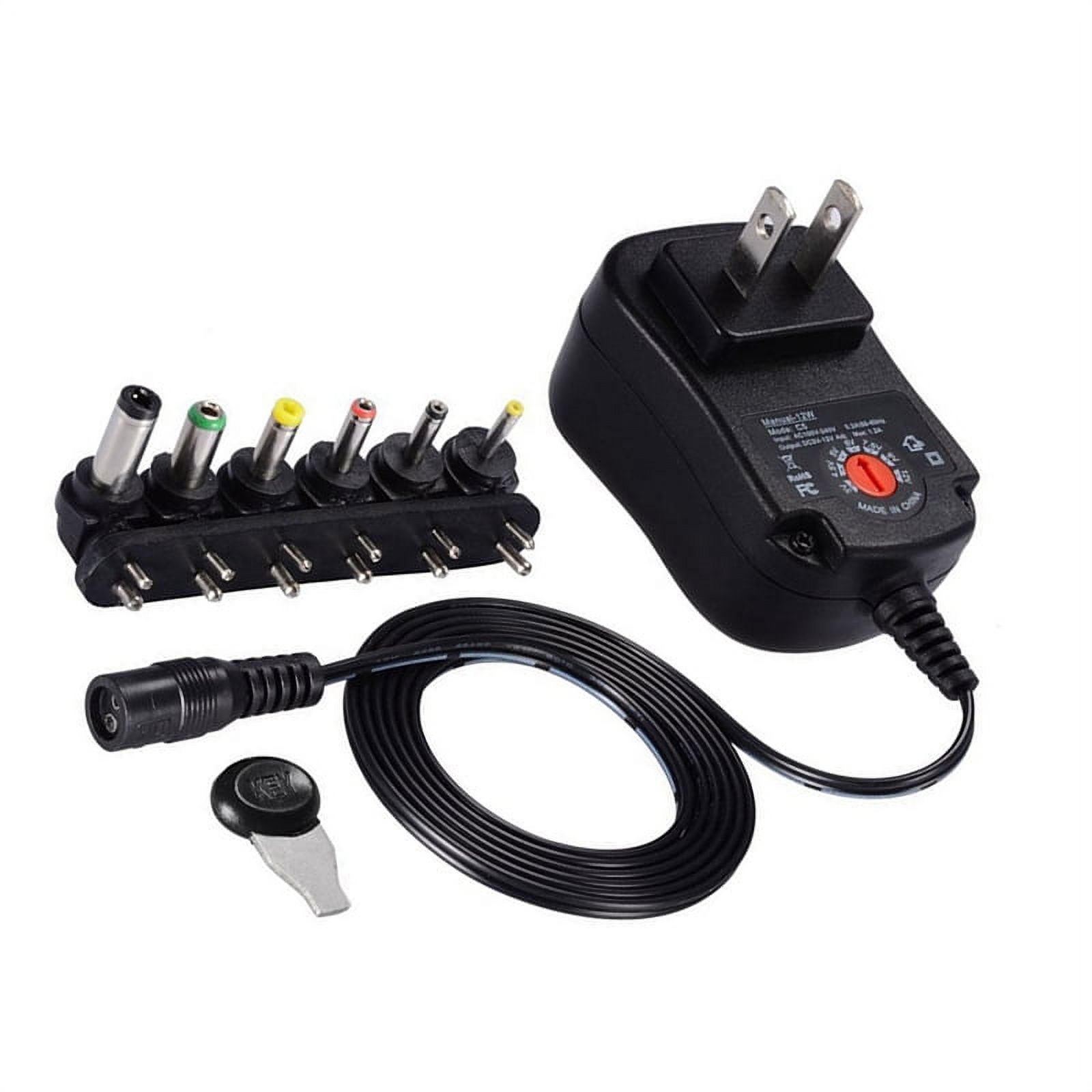 12W 3V 4.5V 5V 6V 7.5V 9V 12V 1A Adjustable Power Adapter US Plug