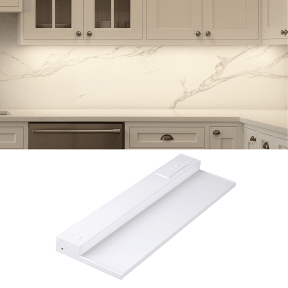 12W 5CCT LED Under Cabinet Lighting Fits 18-Inch Cabinets, Hardwired & Plug-In, 120V Ultra-Slim Linkable Dimmable Under Counter Lights, 2700K/3000K/3500K/4000K/5000K Selectable
