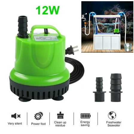 12W Green Submersible Water Pump,158 Gph,Fountain and Pond Pump