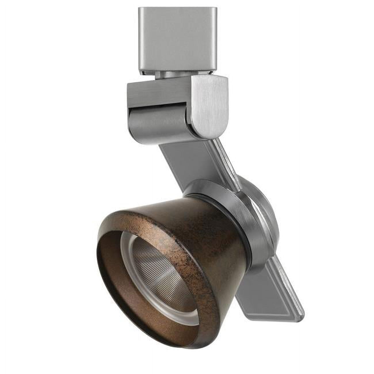 Led Metal 12W Integrated LED Metal Track Fixture with Cone Head, Silver & Bronze ...
