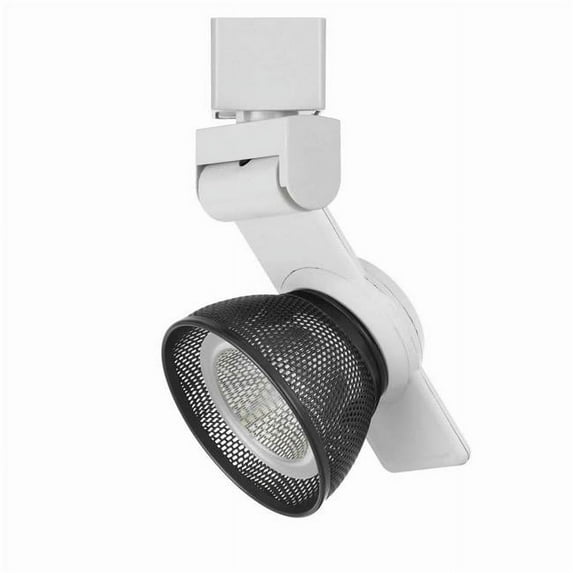 12W Integrated LED Metal Track Fixture with Mesh Head, Black & White
