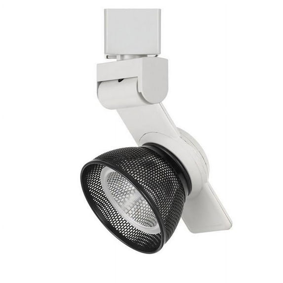 12W Integrated LED Metal Track Fixture with Mesh Head, White & Black