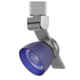 thumbnail image 1 of 12W Integrated Metal and Polycarbonate LED Track Fixture, Silver and Blue- Saltoro Sherpi, 1 of 5