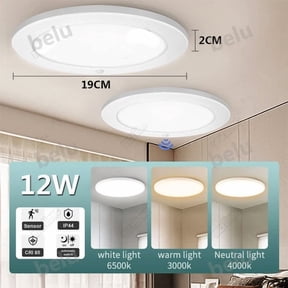 12W Led Ceiling Down Light Motion Sensor Dimmable Flush Mount Kitchen Home Lamp