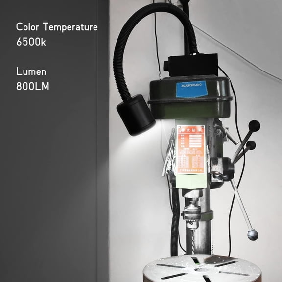 12W Magnetic Light, IP66 Waterproof Lathe Machine Work Light for Milling Drill Press with Upgrade 8T Magnetic Base