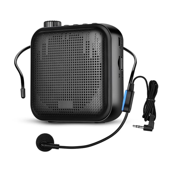12W Portable Mini Voice Amplifier For teachers class tour with Microphone Headset and Waistband Sound-amplifying Music Playing ,Easy to Operate