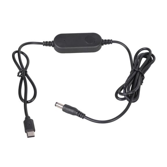 12W Power Adapter Cable with Switches, 160cm Length for LED Lights, Monitorings Devices, USB Fans