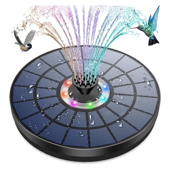12W Solar Fountain Pump, Solar Water Fountain With 12 Double-Layer Nozzles Outdoor Powerful Solar Fountain Pump For Pond ,Easy to Install