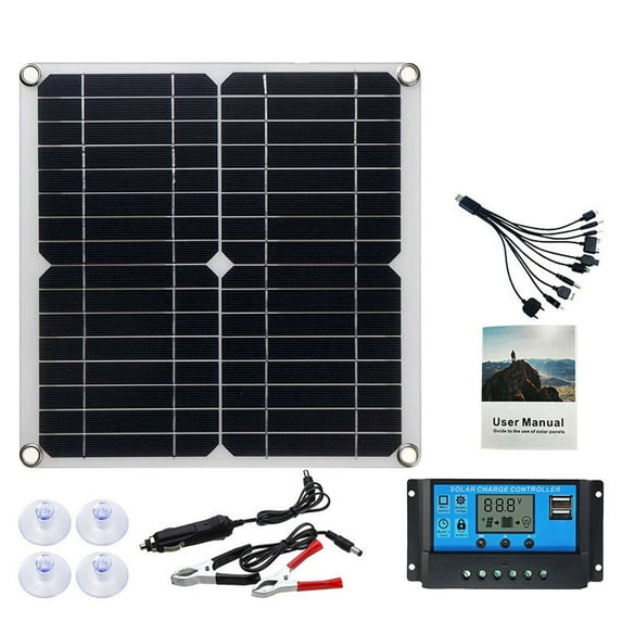 12W Solar Panel Set for Boat Home Double USB Output Controller with ...