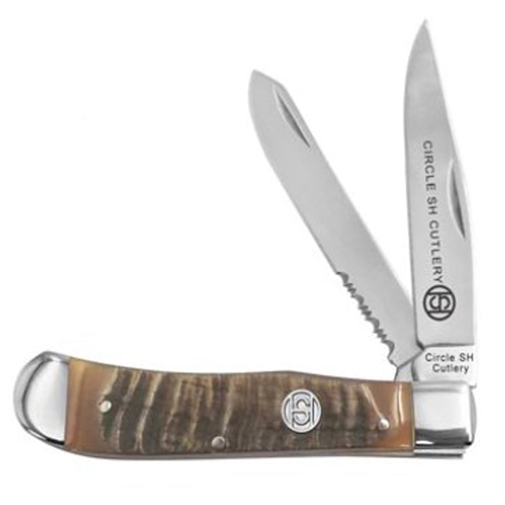 12WF Circle Sh Cutlery Two Blade Pocket Knife