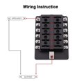 thumbnail image 1 of 12Way LED Circuit Standard ATO/ATC Blade Fuse Box Block Holder For Auto Car Boat, 1 of 5