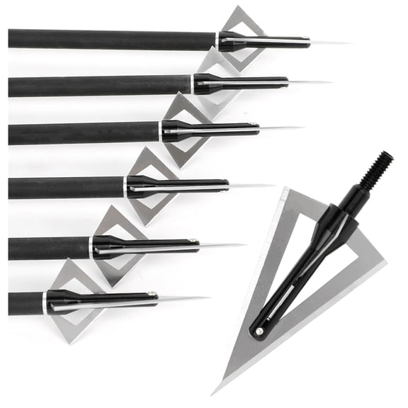 12X Archery Arrowhead 120grain Broadhead Screw Tips Arrow Hunting Target