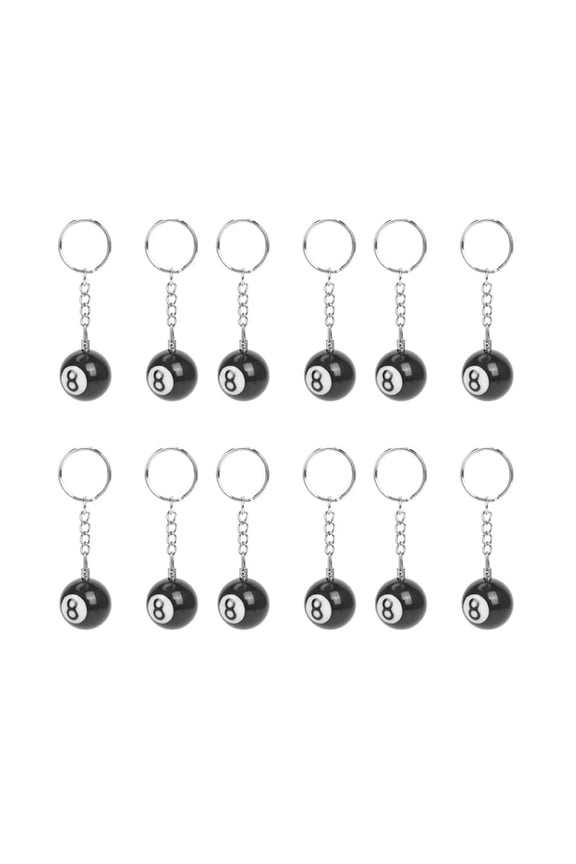 12X Billiard Ball Key Chain Key Ring Happy No. 8,12 x Billiard Ball Key Chain Keyring Happy No. 8
