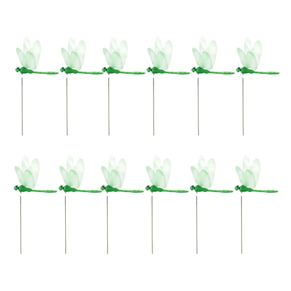 12X Dragonfly Plug 12Pcs Dragon-Fly Stakes Outdoor Planter Flower Pot Bed Garden Decor Yard Art