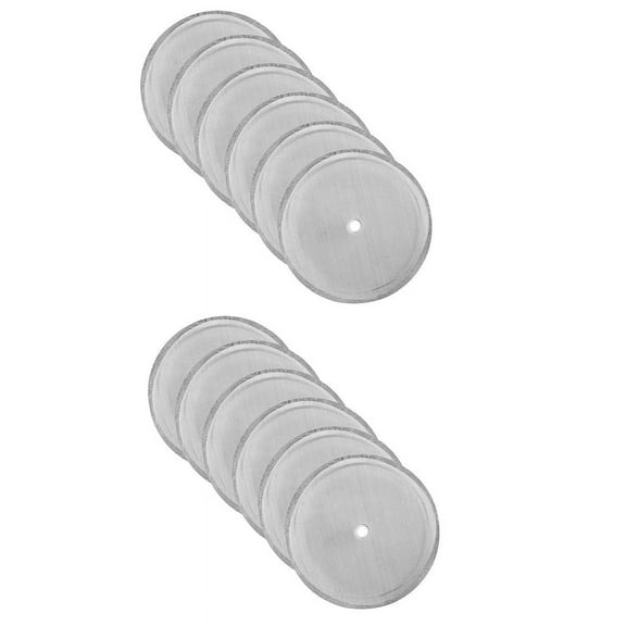12X French Replacement Filters Mesh Screen Coffee Filters-Includes Metal Center Ring